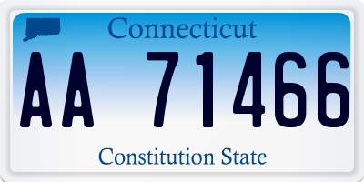 CT license plate AA71466
