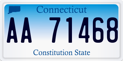 CT license plate AA71468