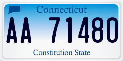 CT license plate AA71480