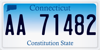 CT license plate AA71482