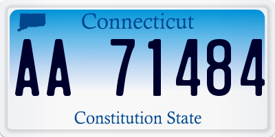 CT license plate AA71484