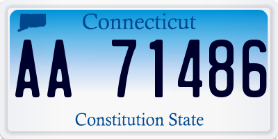 CT license plate AA71486