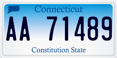 CT license plate AA71489