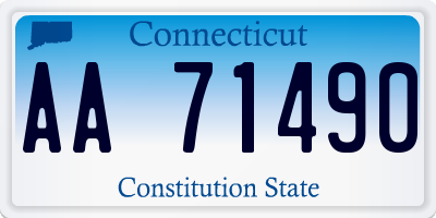 CT license plate AA71490