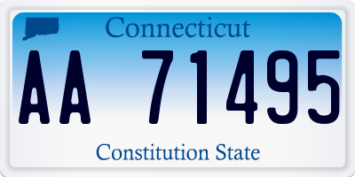 CT license plate AA71495