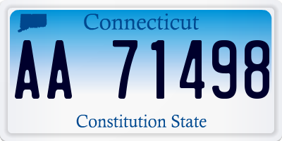 CT license plate AA71498