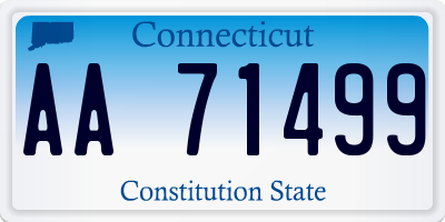 CT license plate AA71499