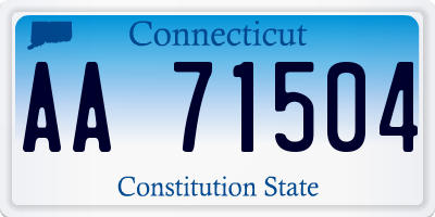 CT license plate AA71504