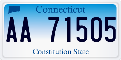 CT license plate AA71505