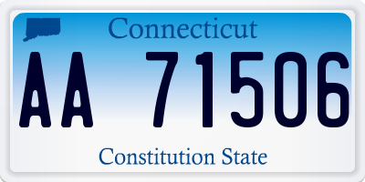 CT license plate AA71506