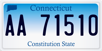 CT license plate AA71510