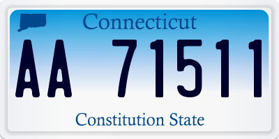 CT license plate AA71511