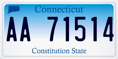 CT license plate AA71514