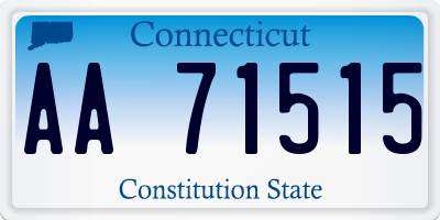 CT license plate AA71515