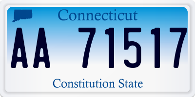 CT license plate AA71517