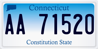 CT license plate AA71520