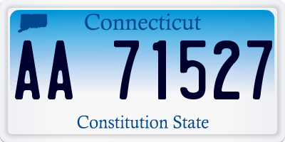 CT license plate AA71527