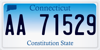 CT license plate AA71529