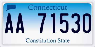 CT license plate AA71530