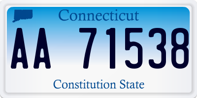 CT license plate AA71538