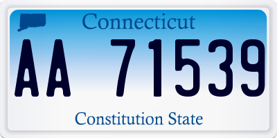 CT license plate AA71539