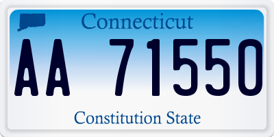 CT license plate AA71550