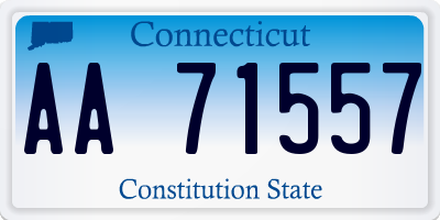 CT license plate AA71557