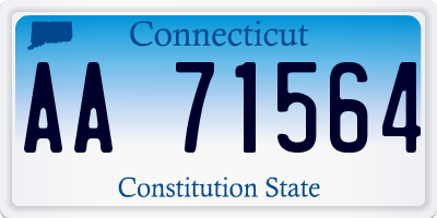 CT license plate AA71564