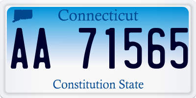 CT license plate AA71565