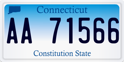 CT license plate AA71566