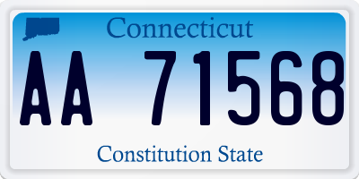 CT license plate AA71568