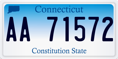 CT license plate AA71572