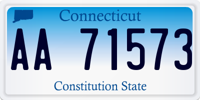 CT license plate AA71573