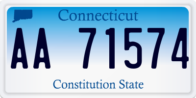 CT license plate AA71574