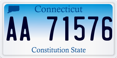 CT license plate AA71576