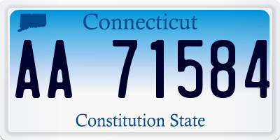 CT license plate AA71584