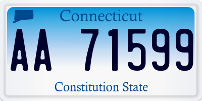 CT license plate AA71599