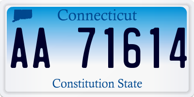 CT license plate AA71614