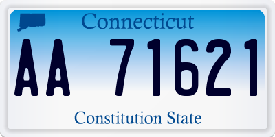 CT license plate AA71621