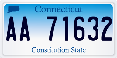 CT license plate AA71632