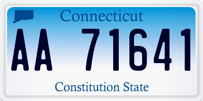 CT license plate AA71641