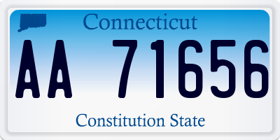 CT license plate AA71656