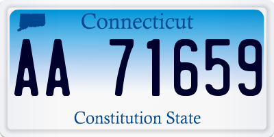 CT license plate AA71659