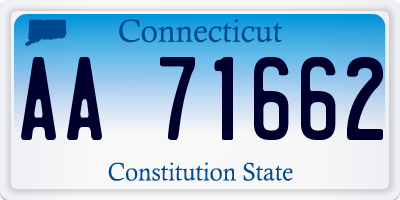 CT license plate AA71662