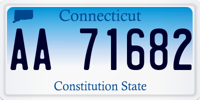 CT license plate AA71682