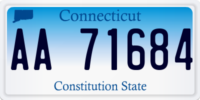 CT license plate AA71684