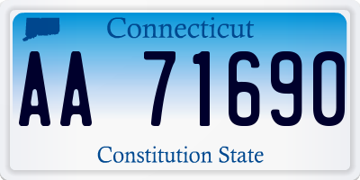 CT license plate AA71690