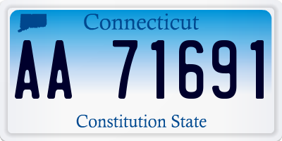 CT license plate AA71691