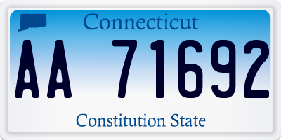 CT license plate AA71692