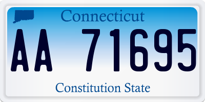 CT license plate AA71695